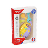 لعبة سيارة ذكية عن بعد مع عضاضة وموسيقى للأطفال - متعددة الألوان